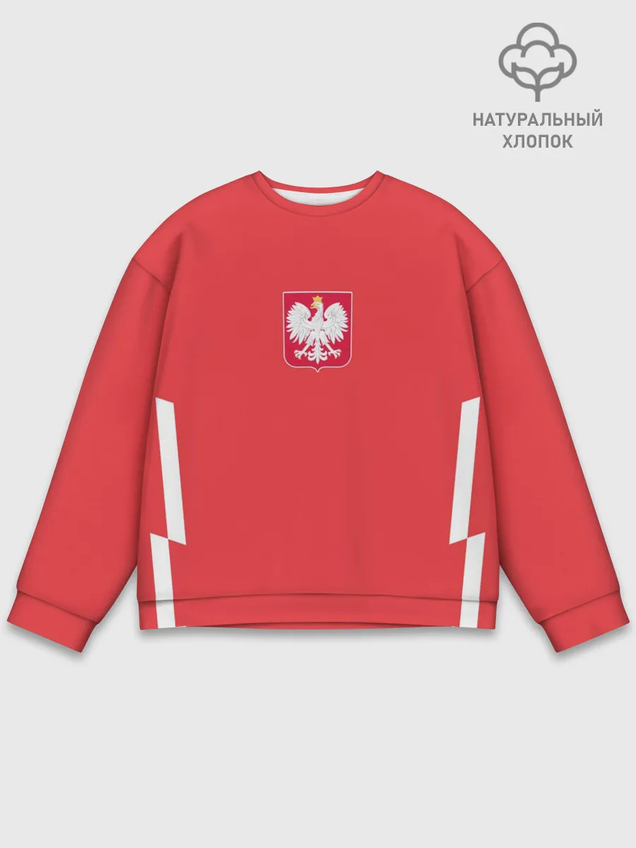 Мужской свитшот базовый / Польша футбольная форма