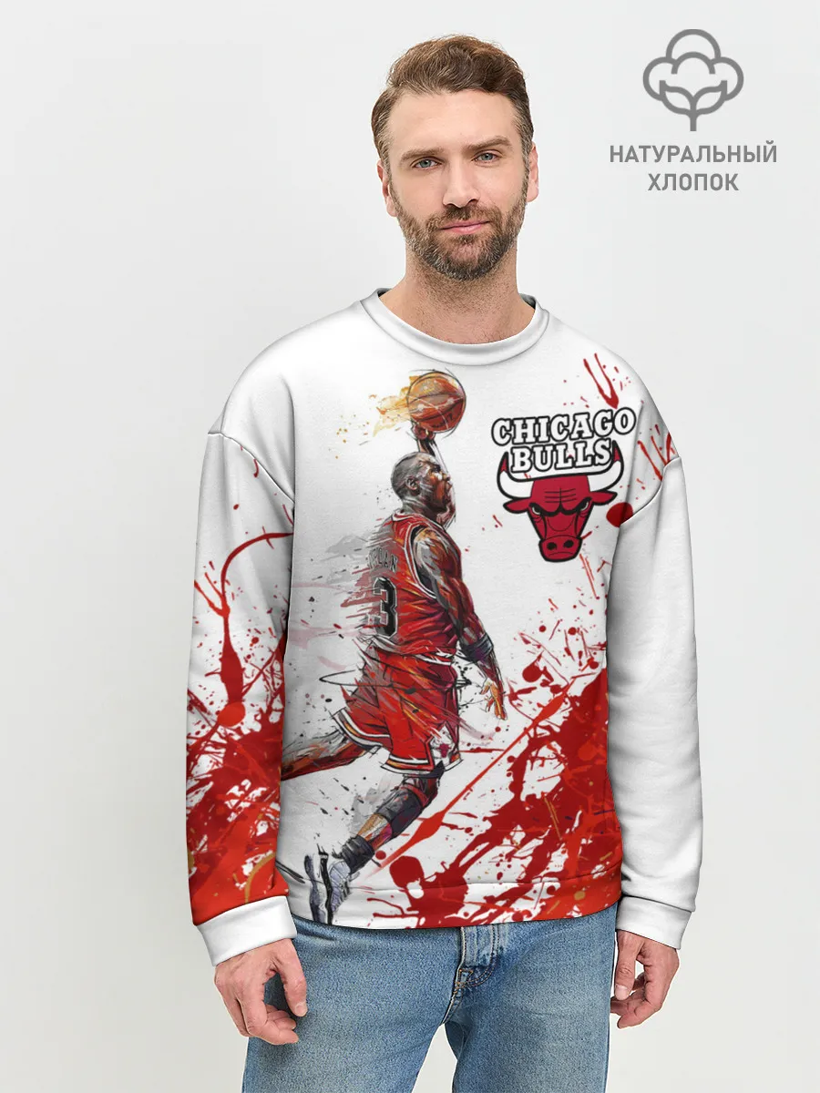 Мужской свитшот базовый / CHICAGO BULLS [9]
