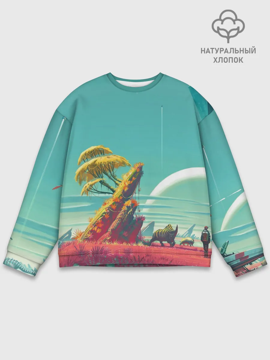 Мужской свитшот базовый / No Man Sky