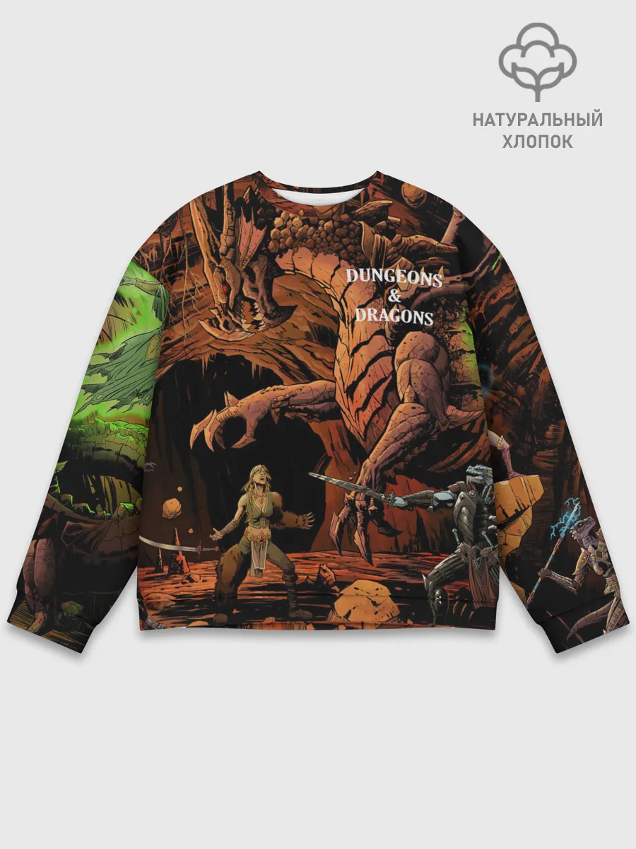 Мужской свитшот базовый / Dungeons and Dragons | Схватка