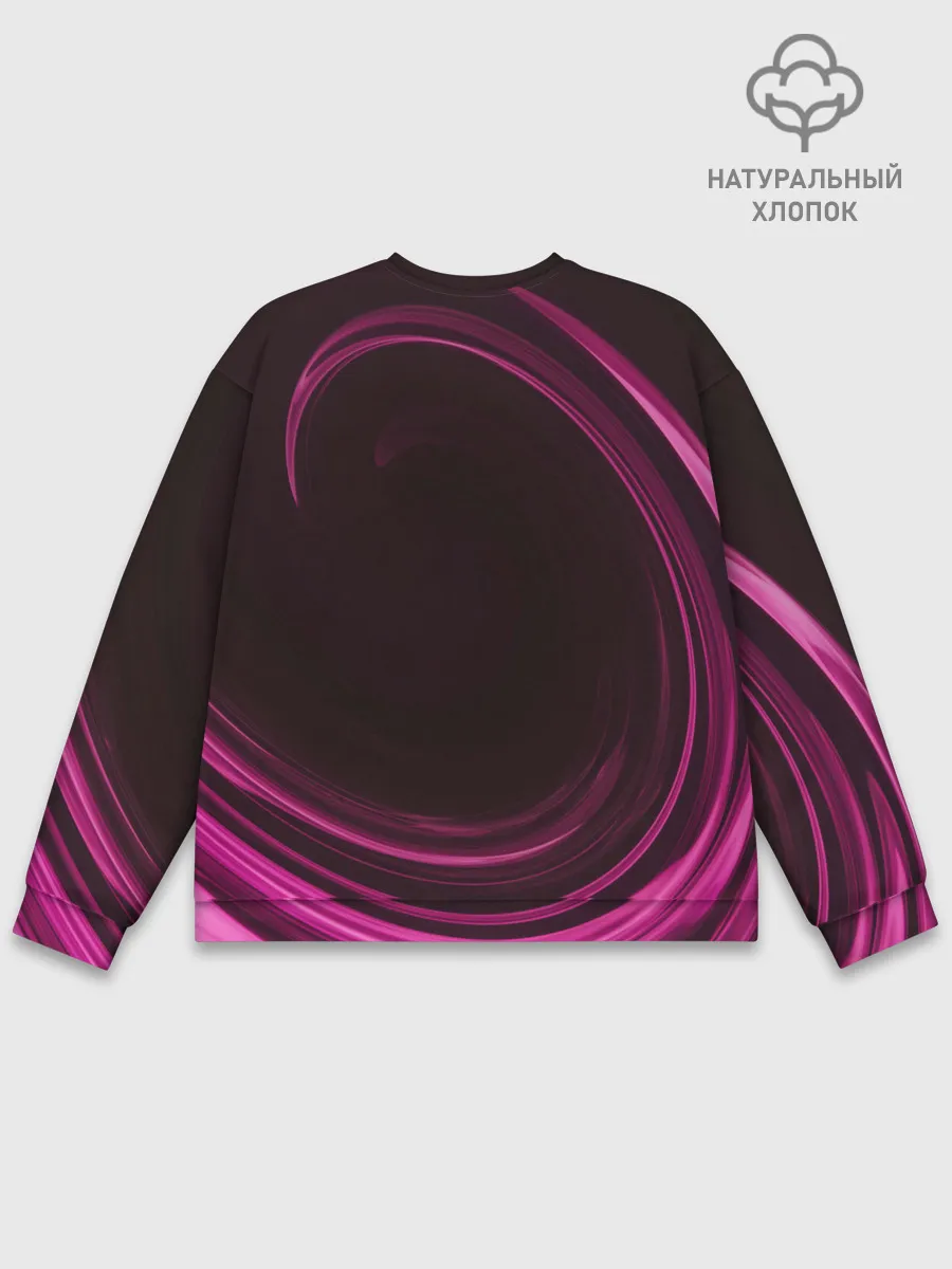 Мужской свитшот базовый / Чёрный клевер Аста с мечом