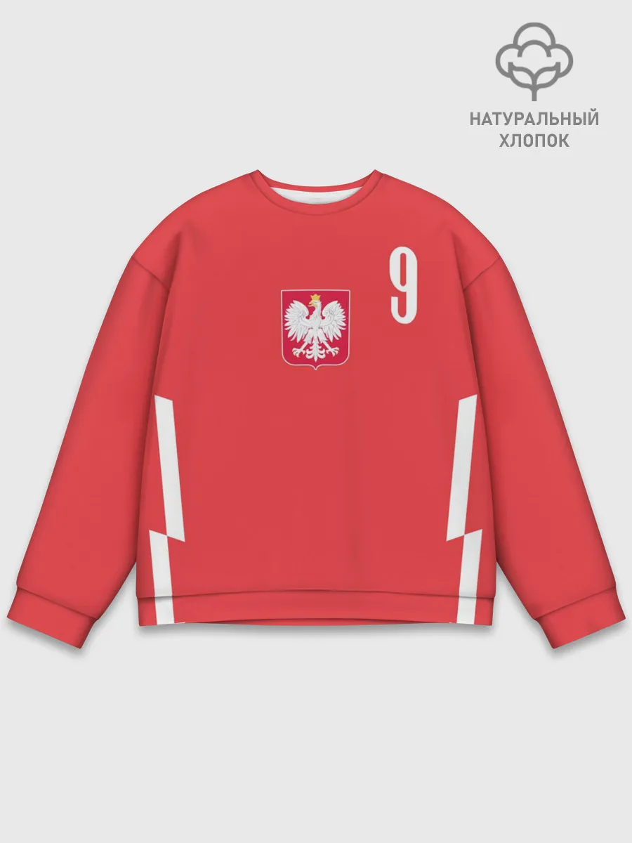 Мужской свитшот базовый / Lewandowski Poland 9