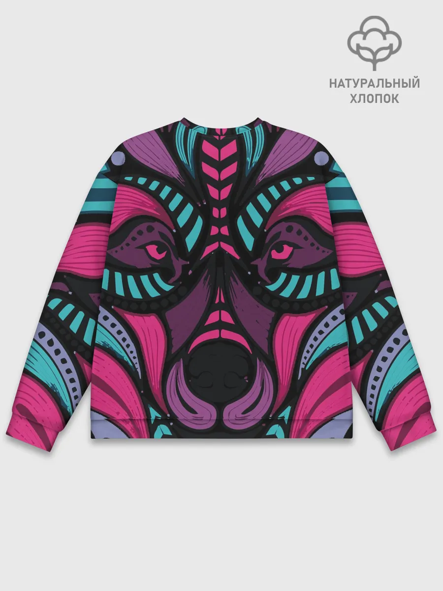 Мужской свитшот базовый / Морда волка