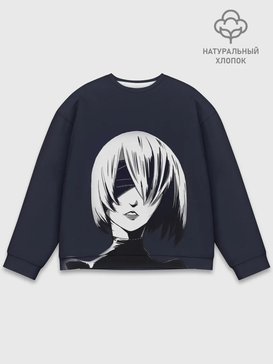 Мужской свитшот базовый / Nier Automata | 2B