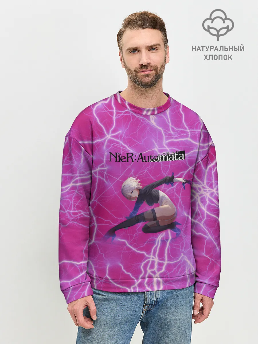 Мужской свитшот базовый / YoRHa Light | Nier Automata