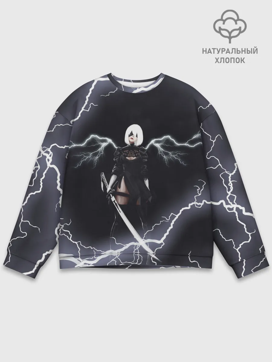 Мужской свитшот базовый / Nier Automata | 2b Light