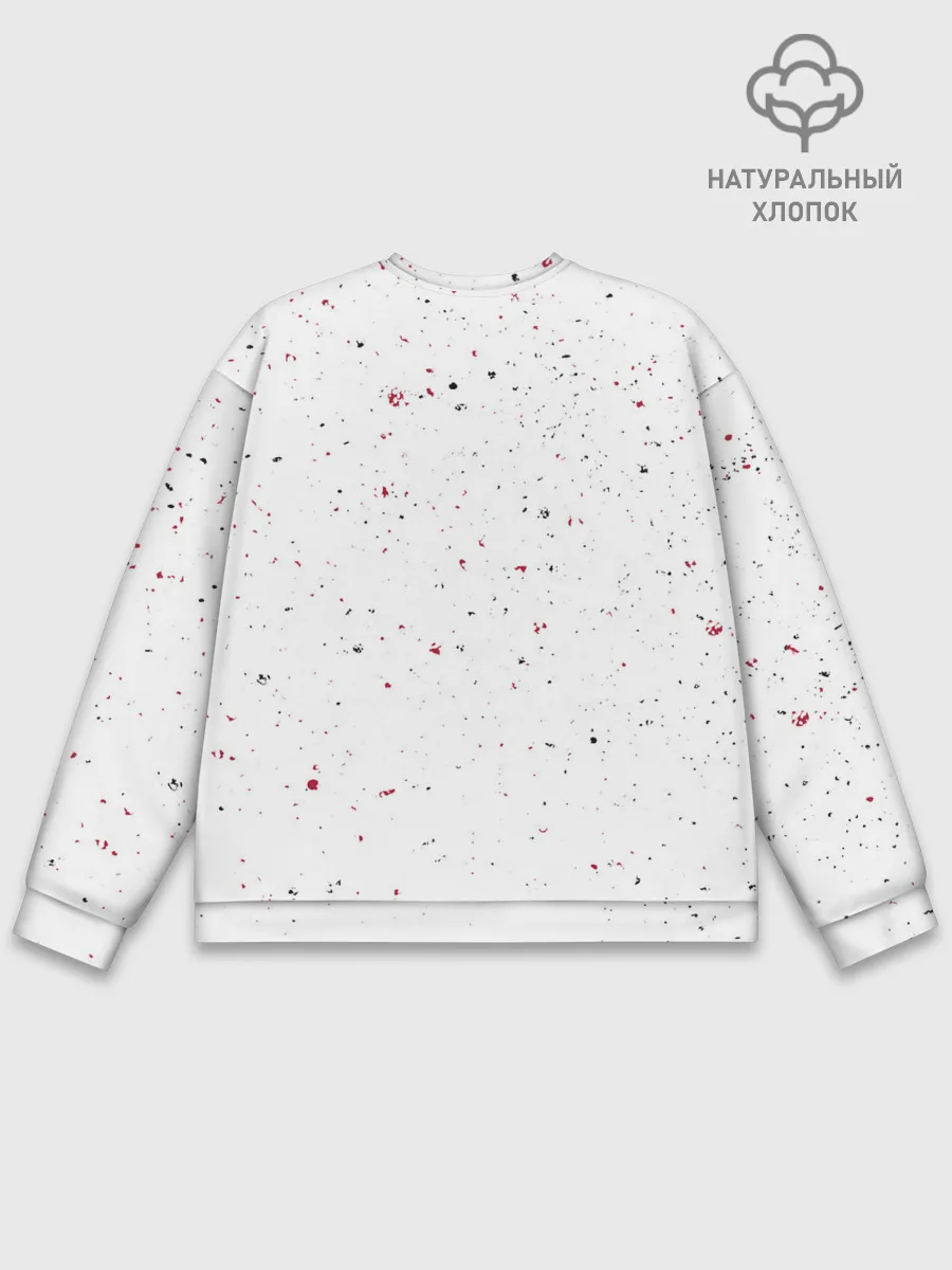 Мужской свитшот базовый / Чёрный клевер Аста и Юно