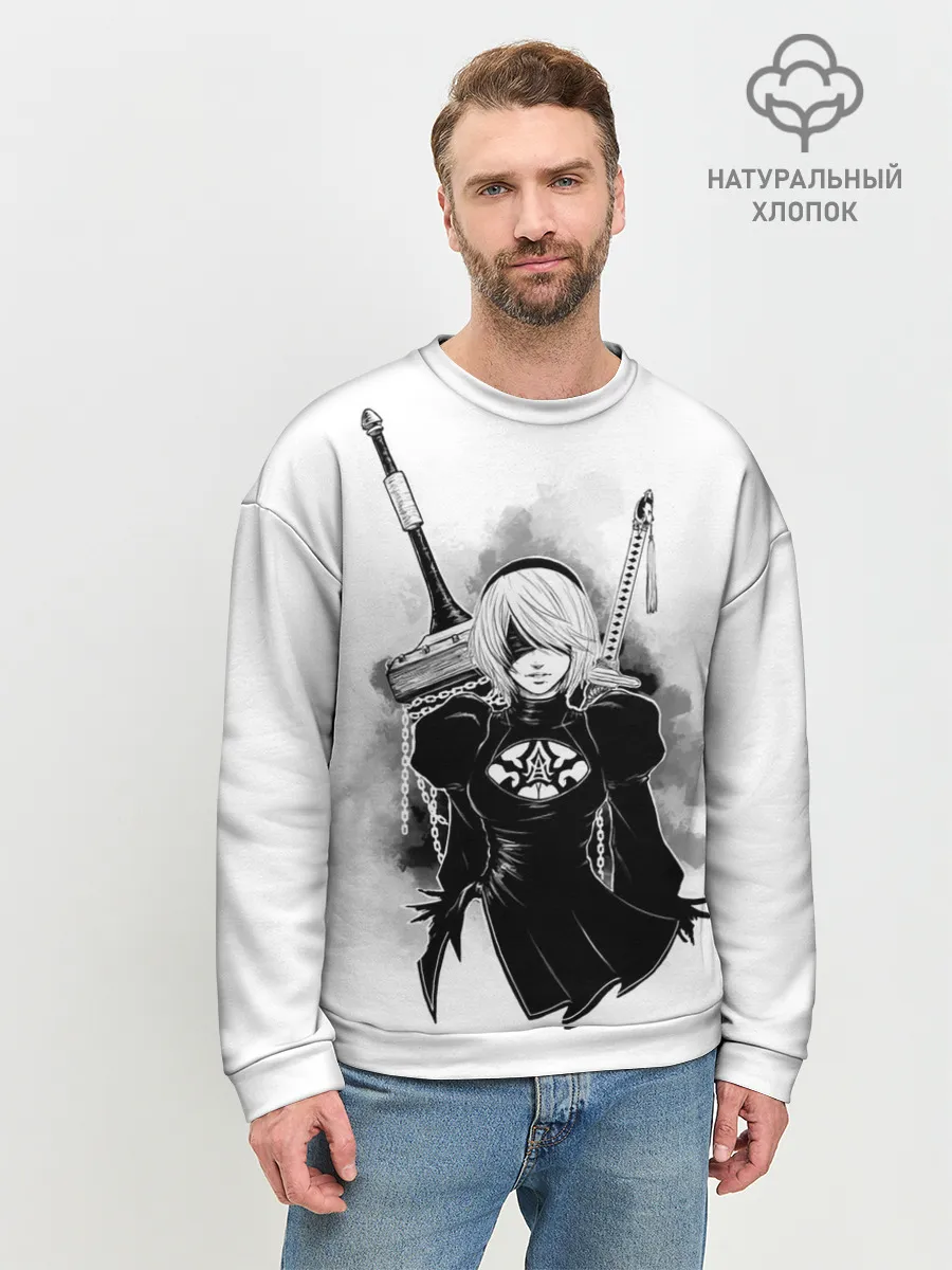 Мужской свитшот базовый / 2B | Nier Automata