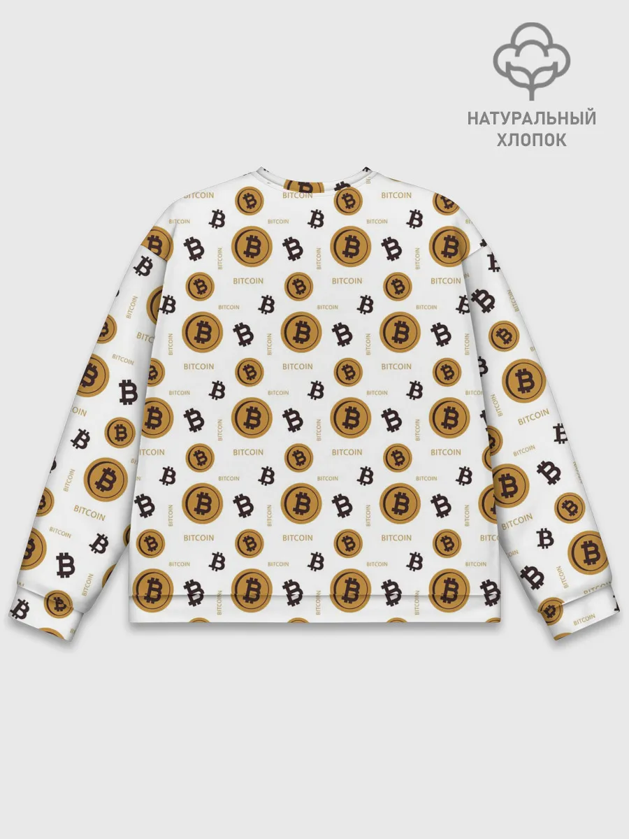 Мужской свитшот базовый / Узор и биткоина | Pattern
