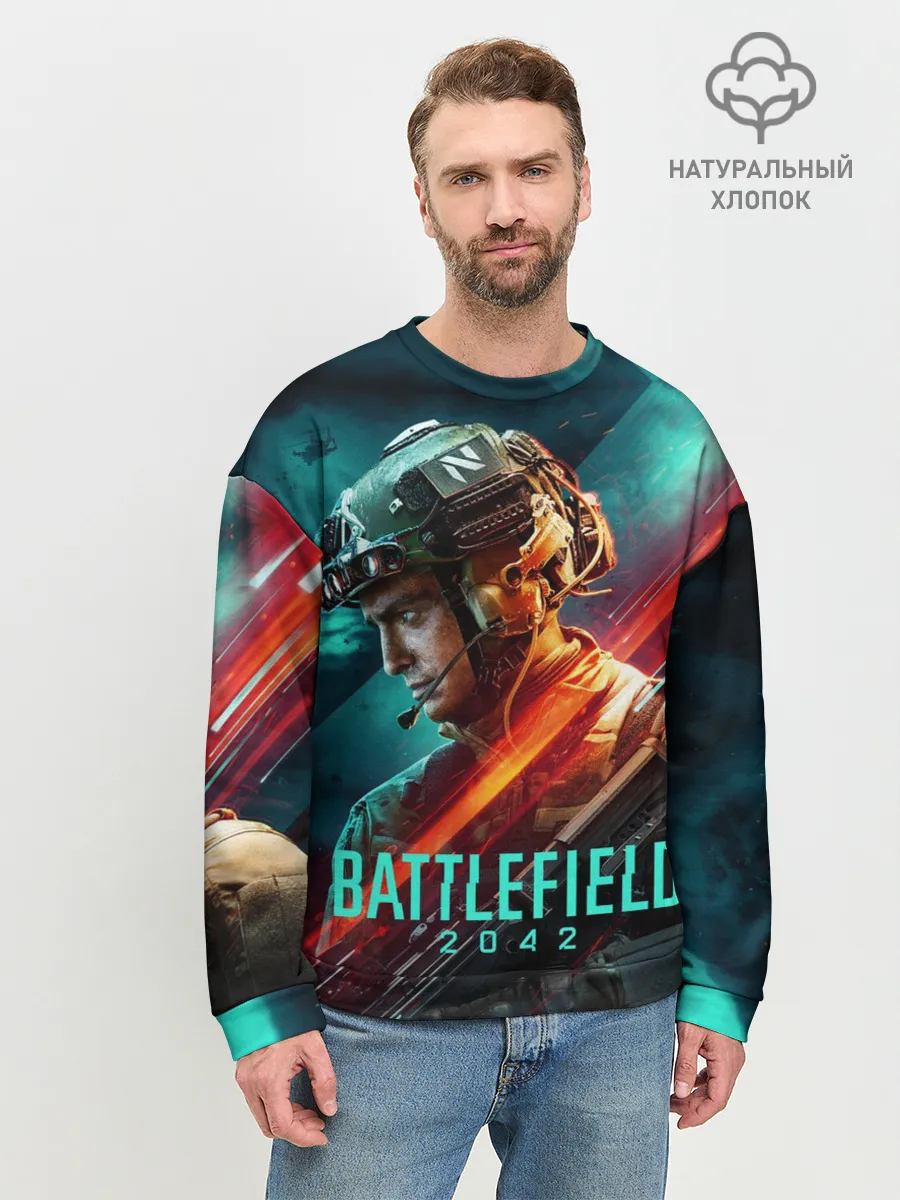 Мужской свитшот базовый / Battlefield 2042 Soldier