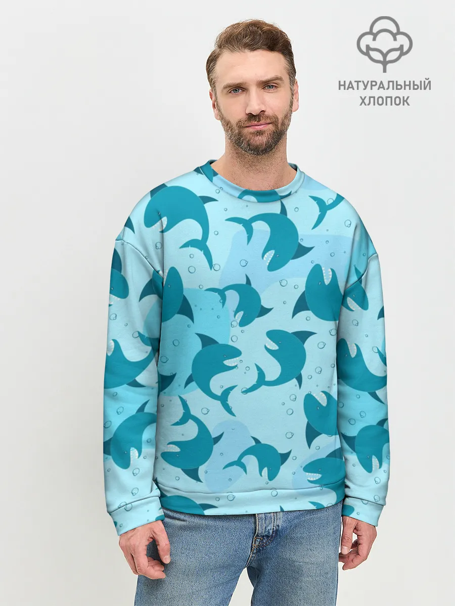 Мужской свитшот базовый / Акулы
