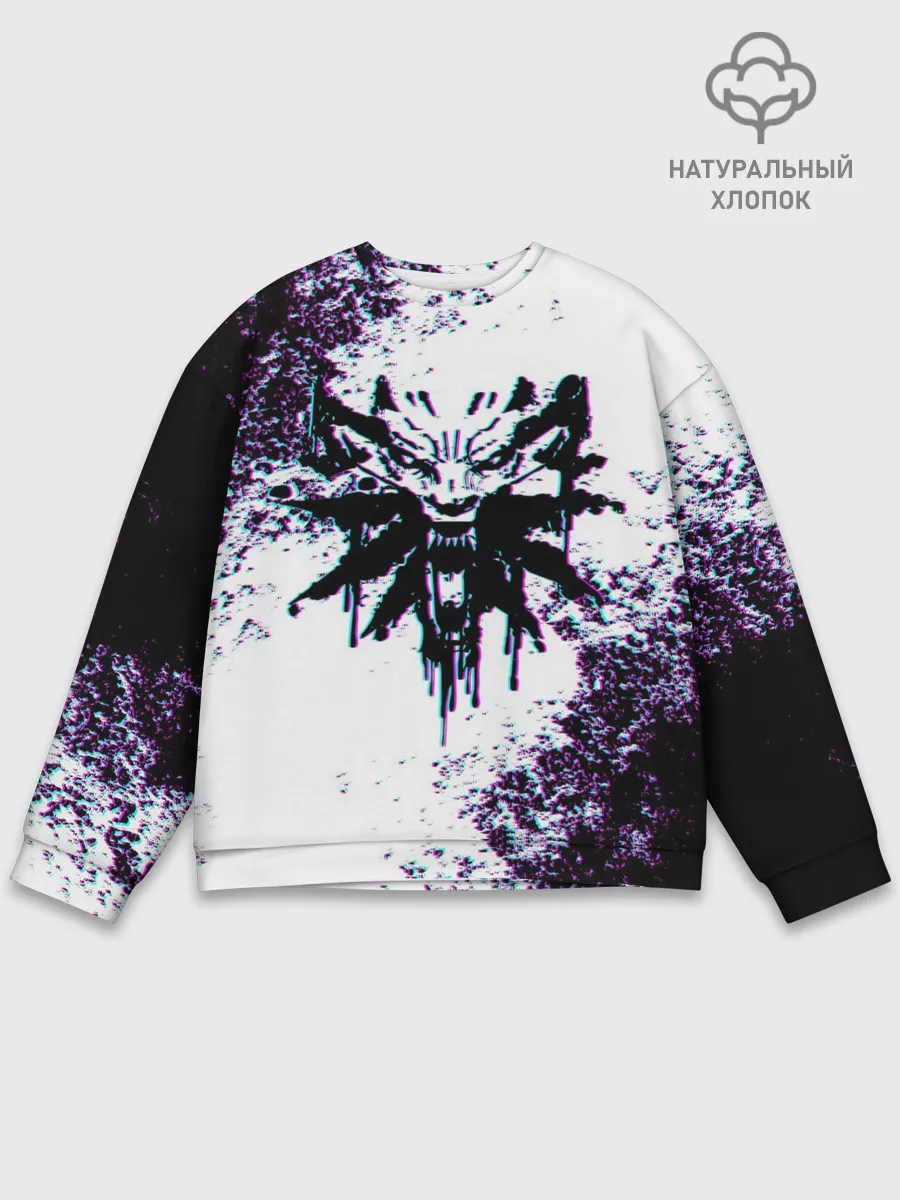 Мужской свитшот базовый / THE WITCHER GLITCH / ГЛИТЧ