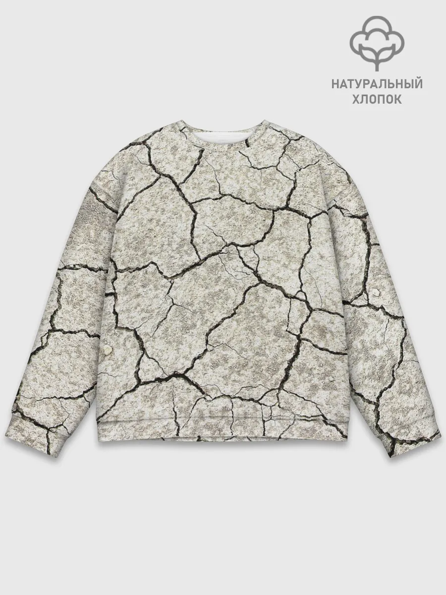 Мужской свитшот базовый / Трещины на земле