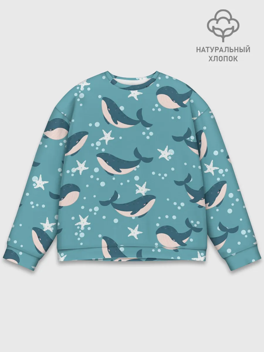 Мужской свитшот базовый / Киты