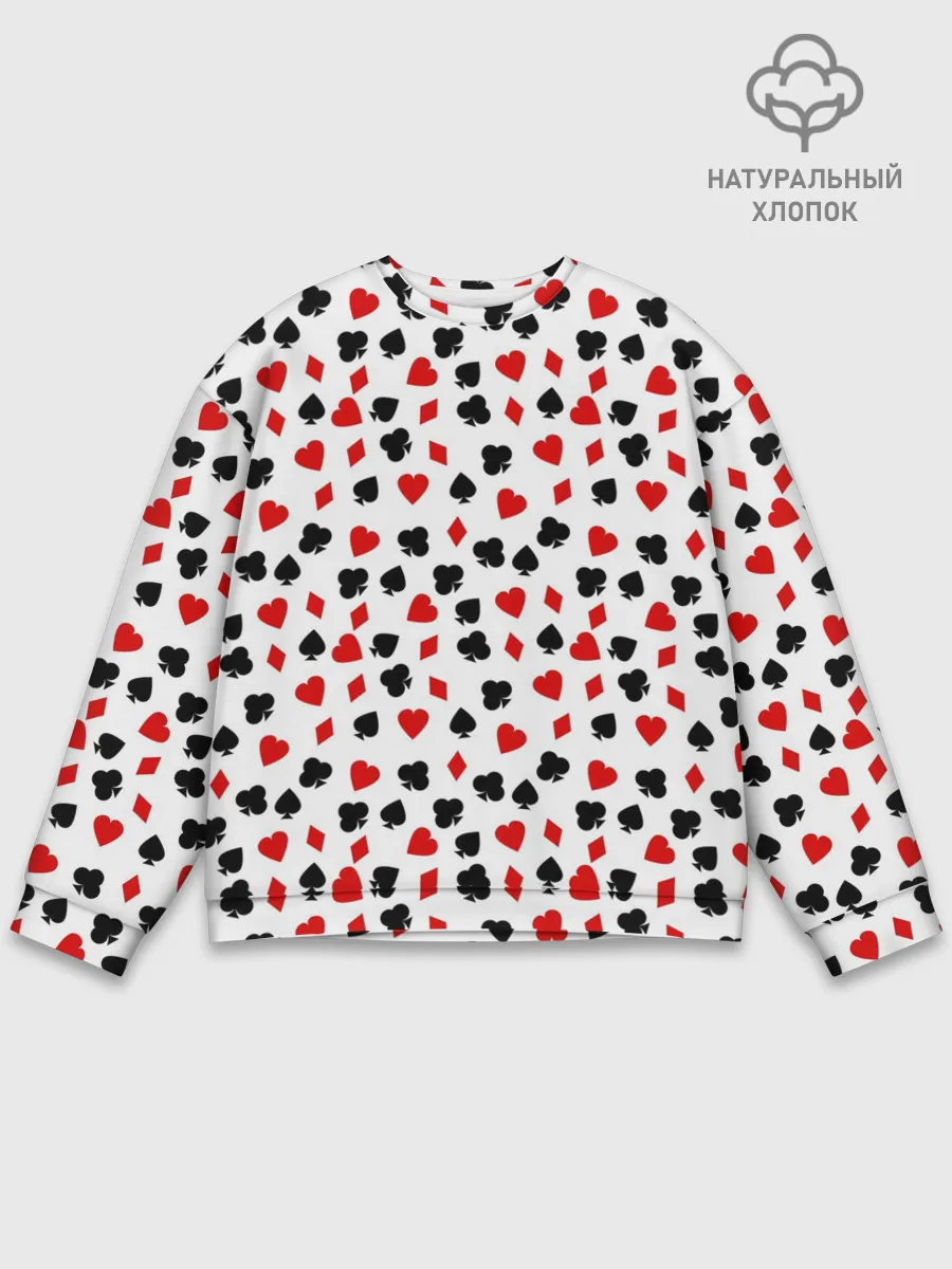 Мужской свитшот базовый / Карточные Масти