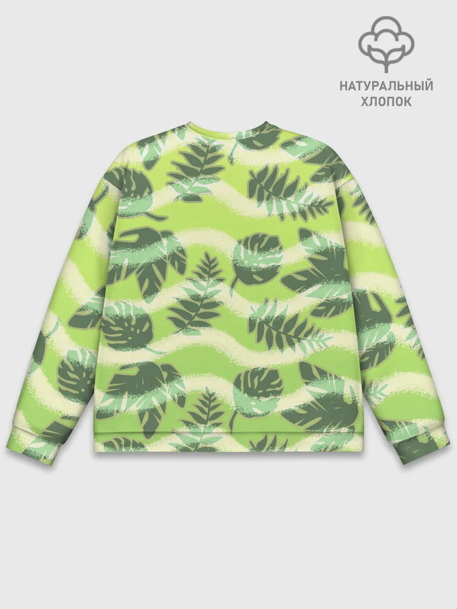 Мужской свитшот базовый / Тропический фон