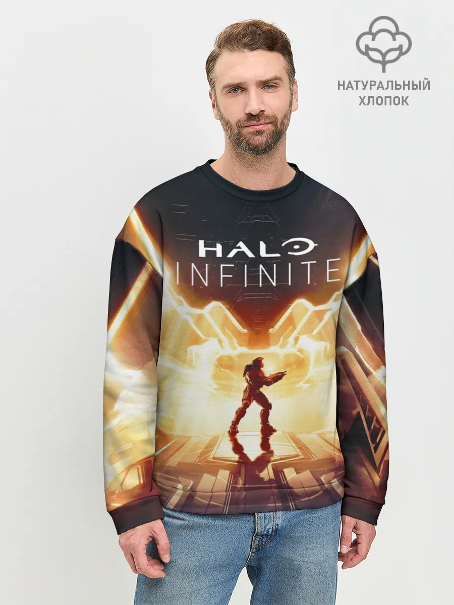 Мужской свитшот базовый / Halo infinite Мастер Чиф