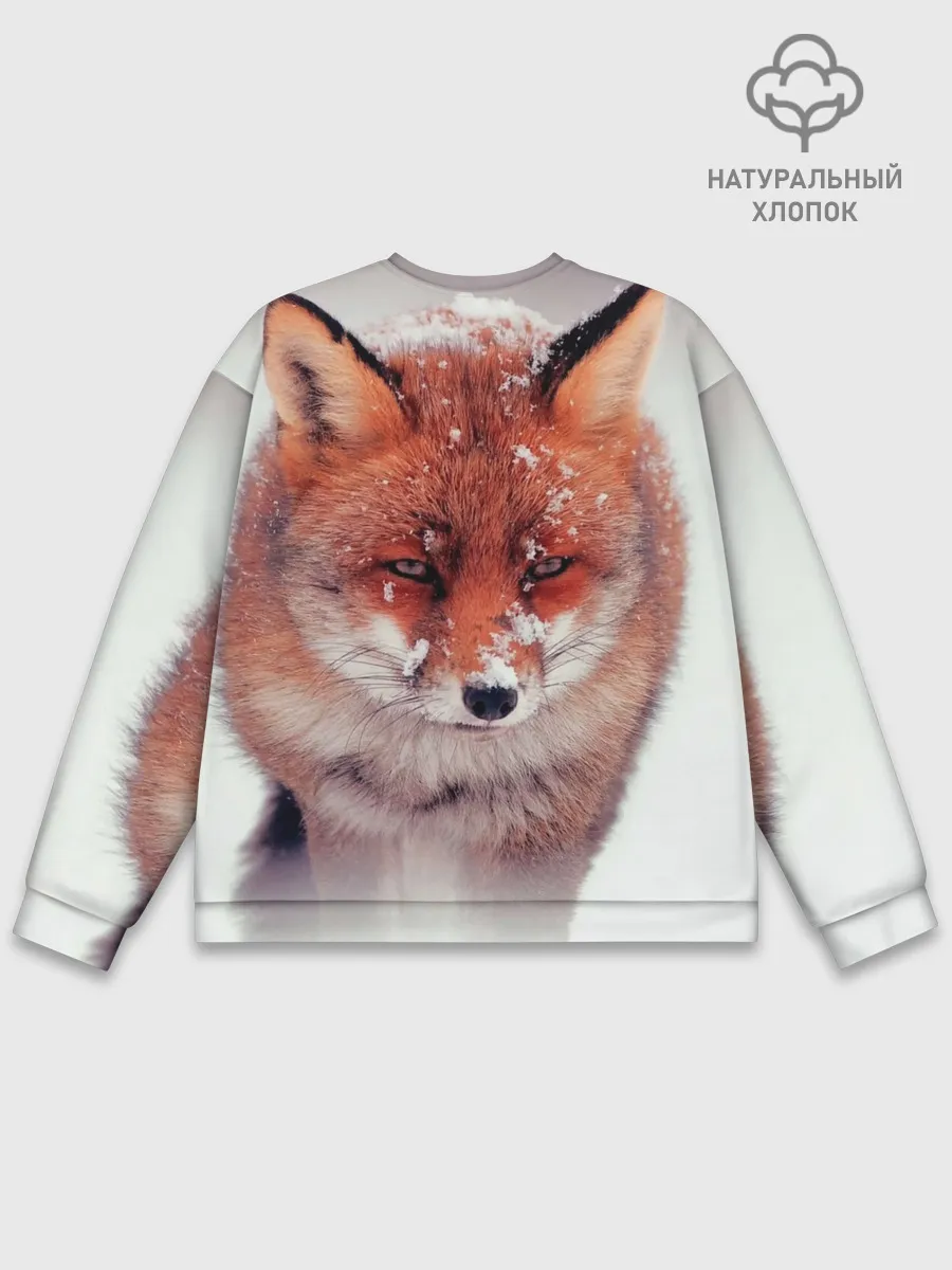 Мужской свитшот базовый / Лисица и снег