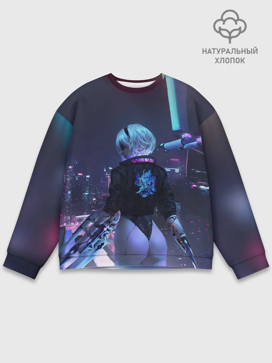 Мужской свитшот базовый / Nier X Cyberpunk