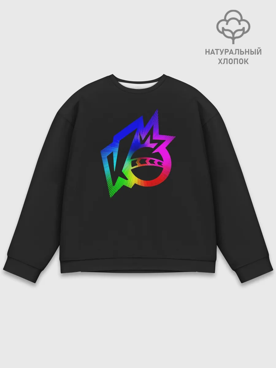 Мужской свитшот базовый / Knockout city. Rainbow logo