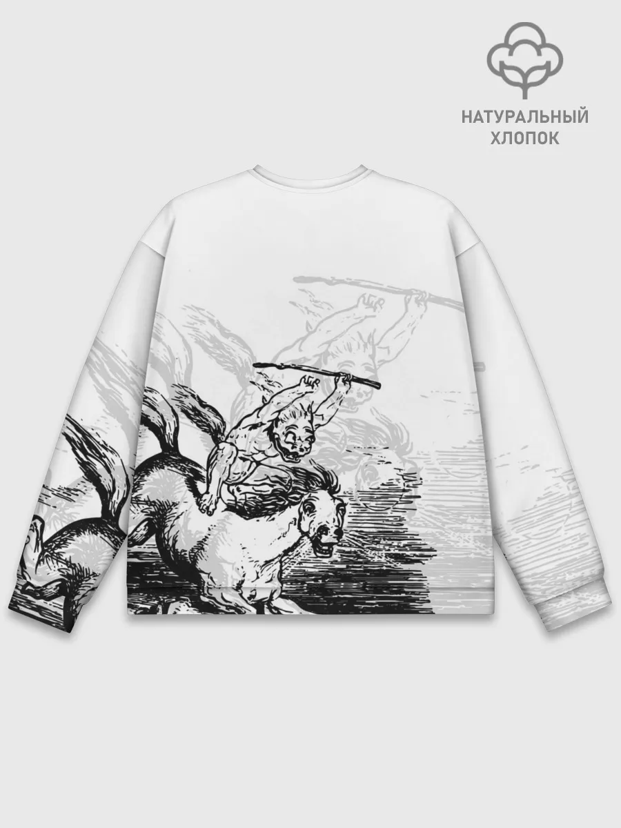 Мужской свитшот базовый / A demon on a horse