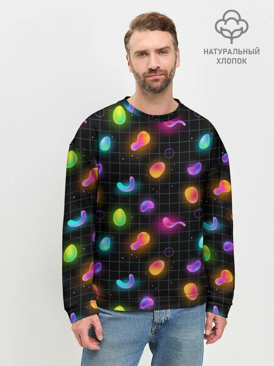 Мужской свитшот базовый / Ночные фонарики-светлячки