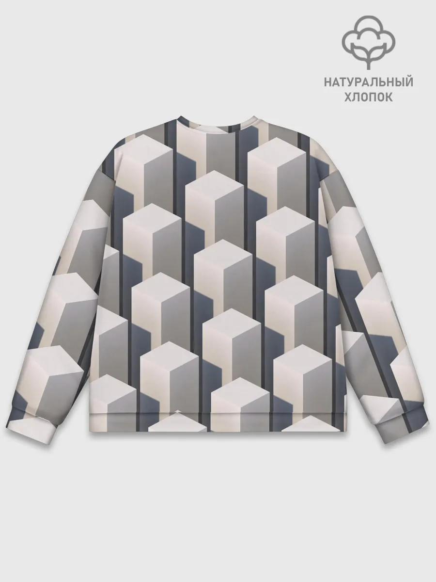 Мужской свитшот базовый / ГрафиЧеские Кубы