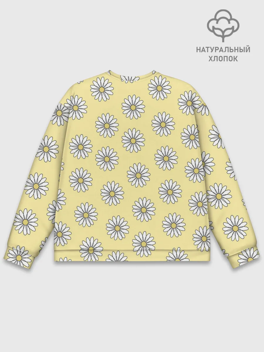 Мужской свитшот базовый / Ромашки | 2