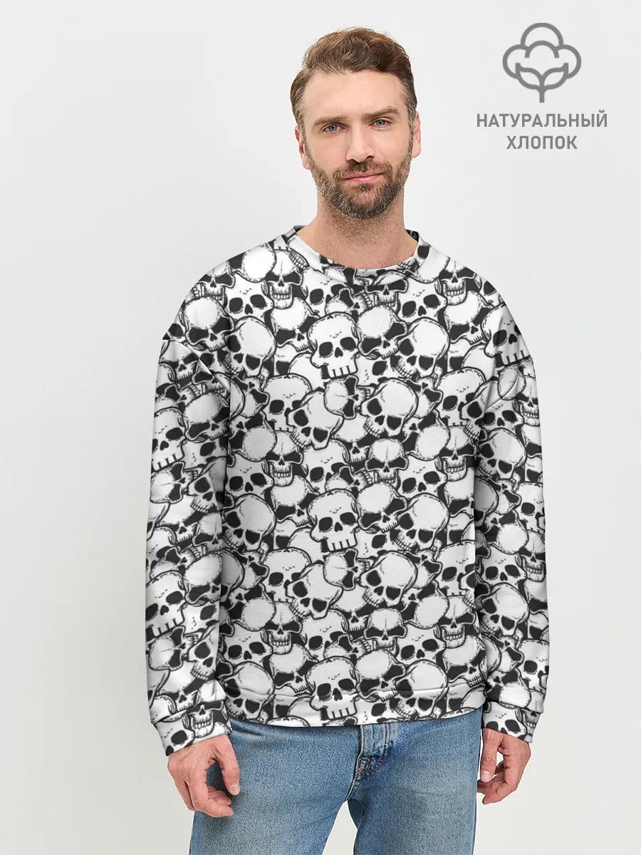 Мужской свитшот базовый / Черепа