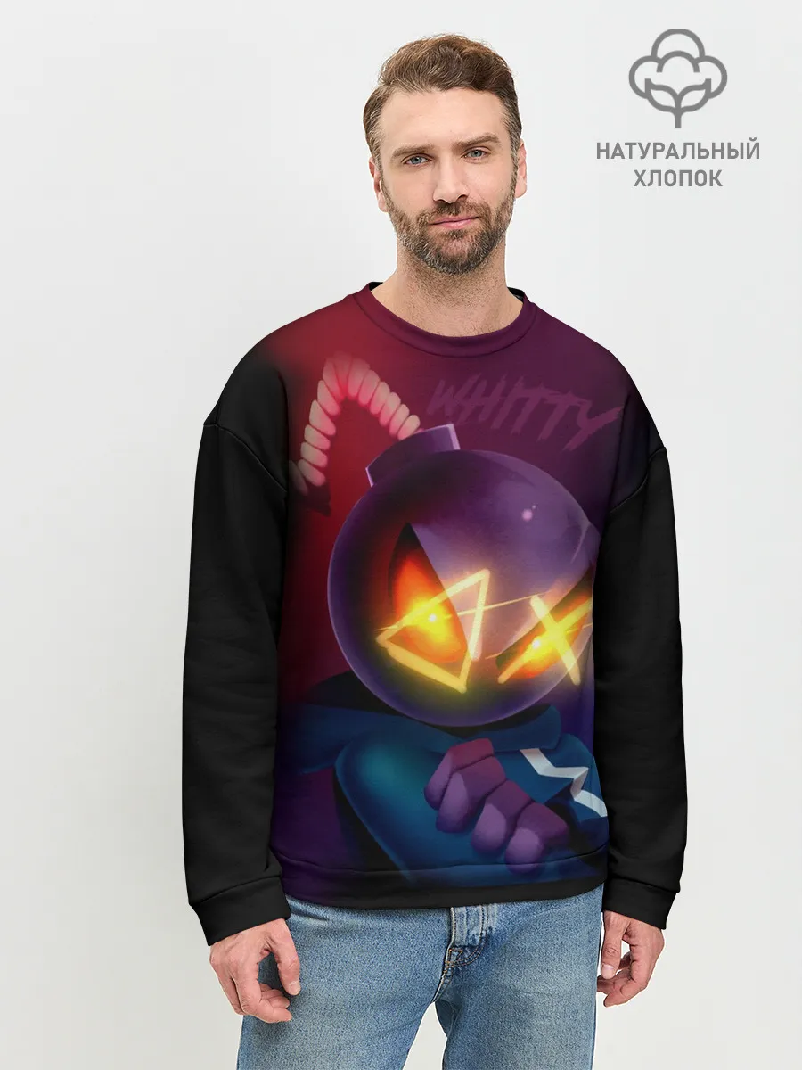 Мужской свитшот базовый / витти на темном фоне