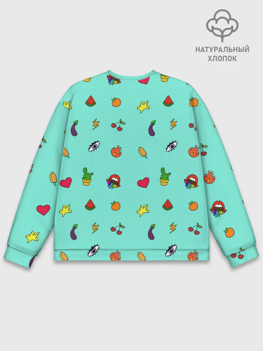 Мужской свитшот базовый / Смайлики - Эмодзи