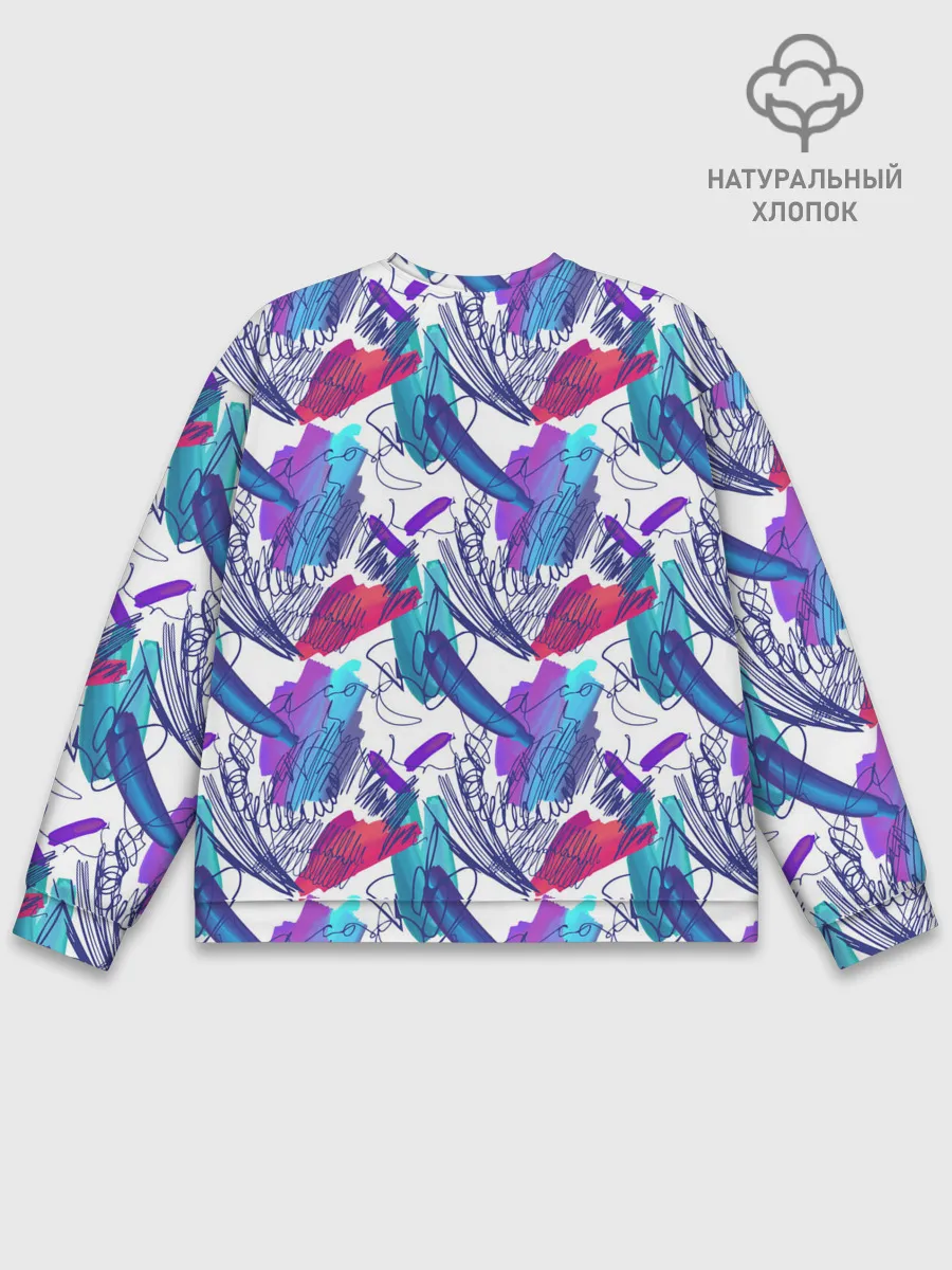 Мужской свитшот базовый / Абстракция пятна краски