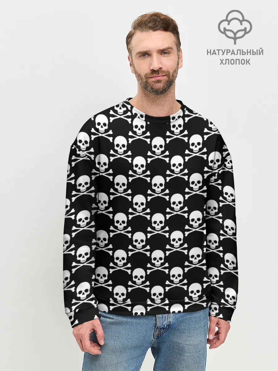 Мужской свитшот базовый / Череп и Кости