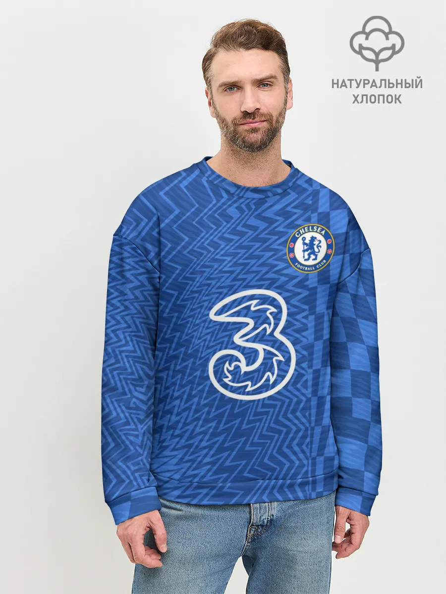 Мужской свитшот базовый / Домашняя форма Челси 2021/2022