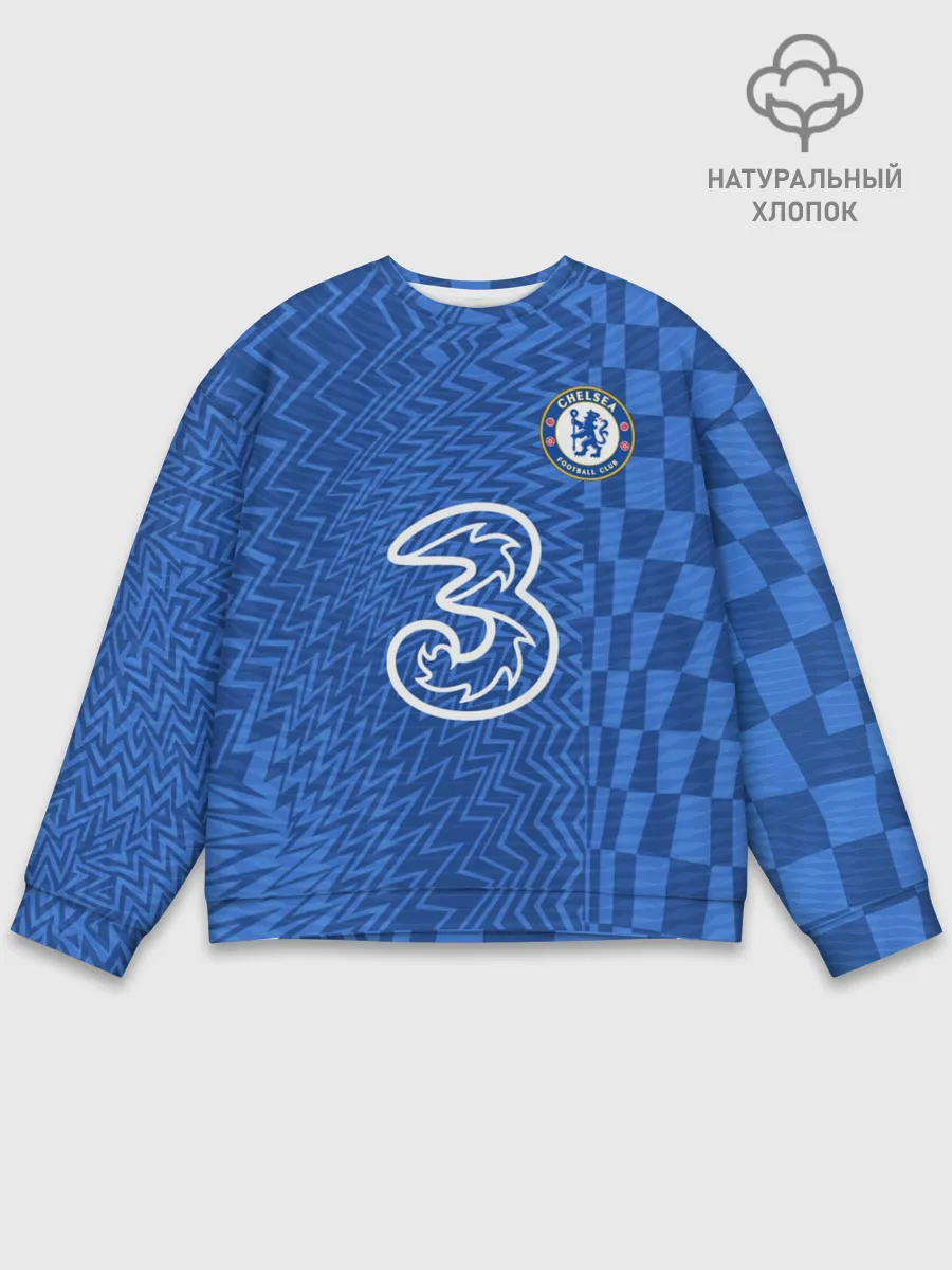 Мужской свитшот базовый / Домашняя форма Челси 2021/2022