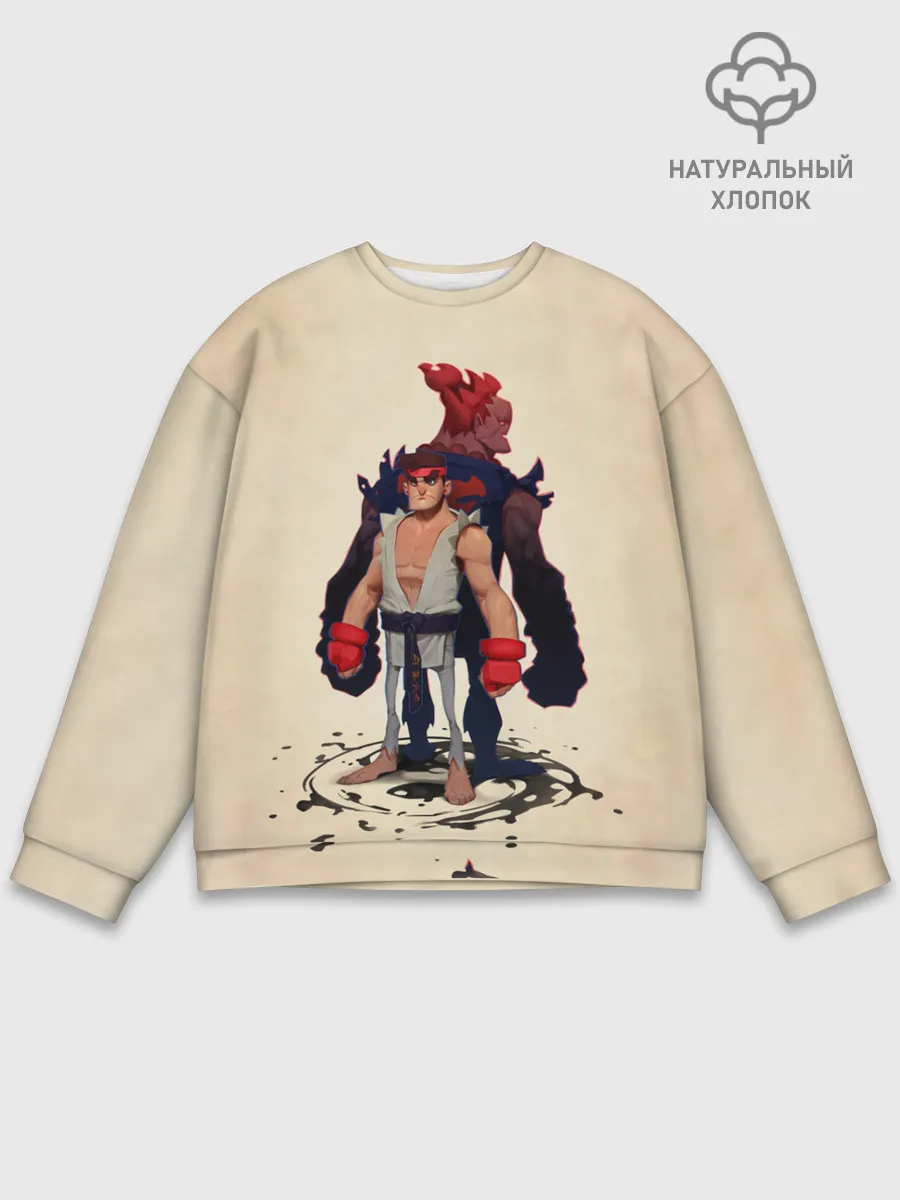 Мужской свитшот базовый / Рю и Акума