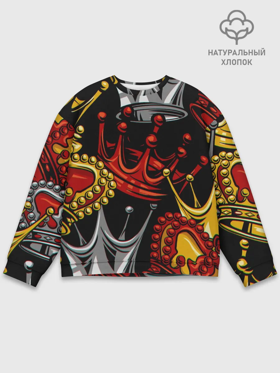 Мужской свитшот базовый / КОРОЛЕВСКИЙ БАГРОВЫЙ 3D