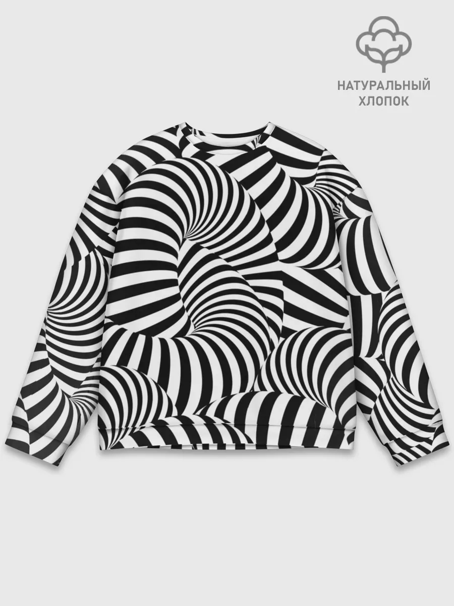 Мужской свитшот базовый / Гипнотическая абстракция