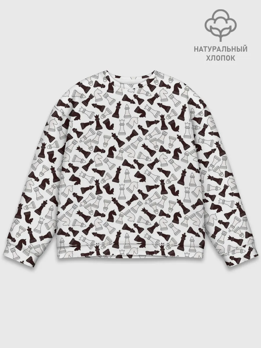 Мужской свитшот базовый / Шахматные Фигуры