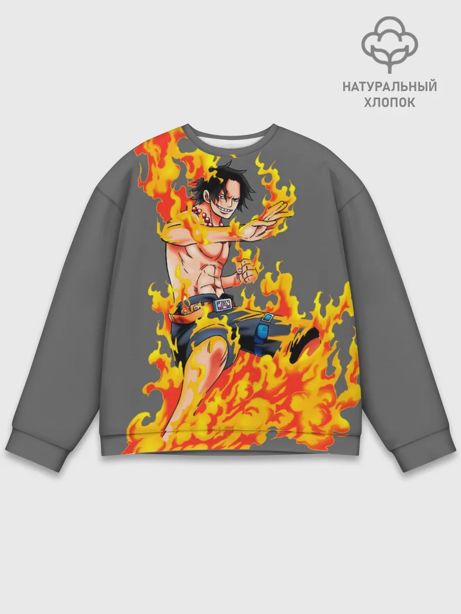 Мужской свитшот базовый / Портгас Д Эйс из One Piece