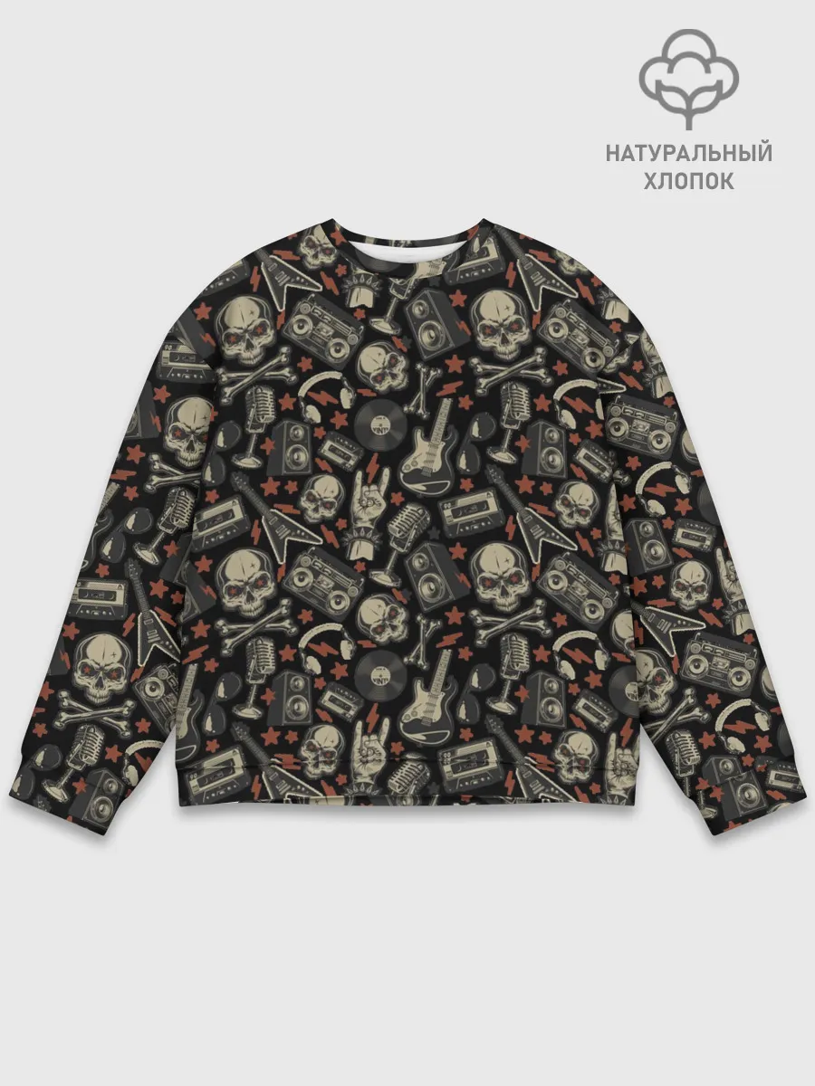 Мужской свитшот базовый / Scull_pattern_rock