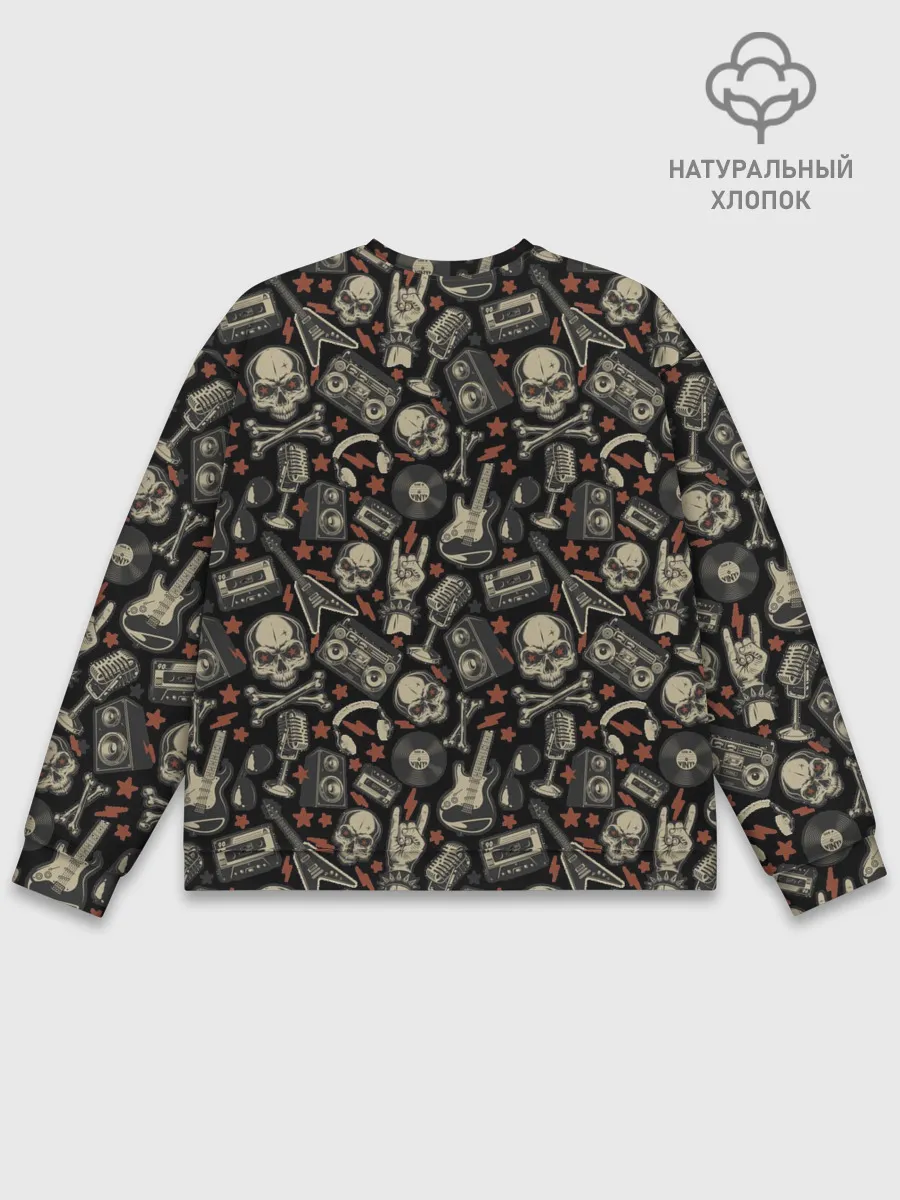 Мужской свитшот базовый / Scull_pattern_rock