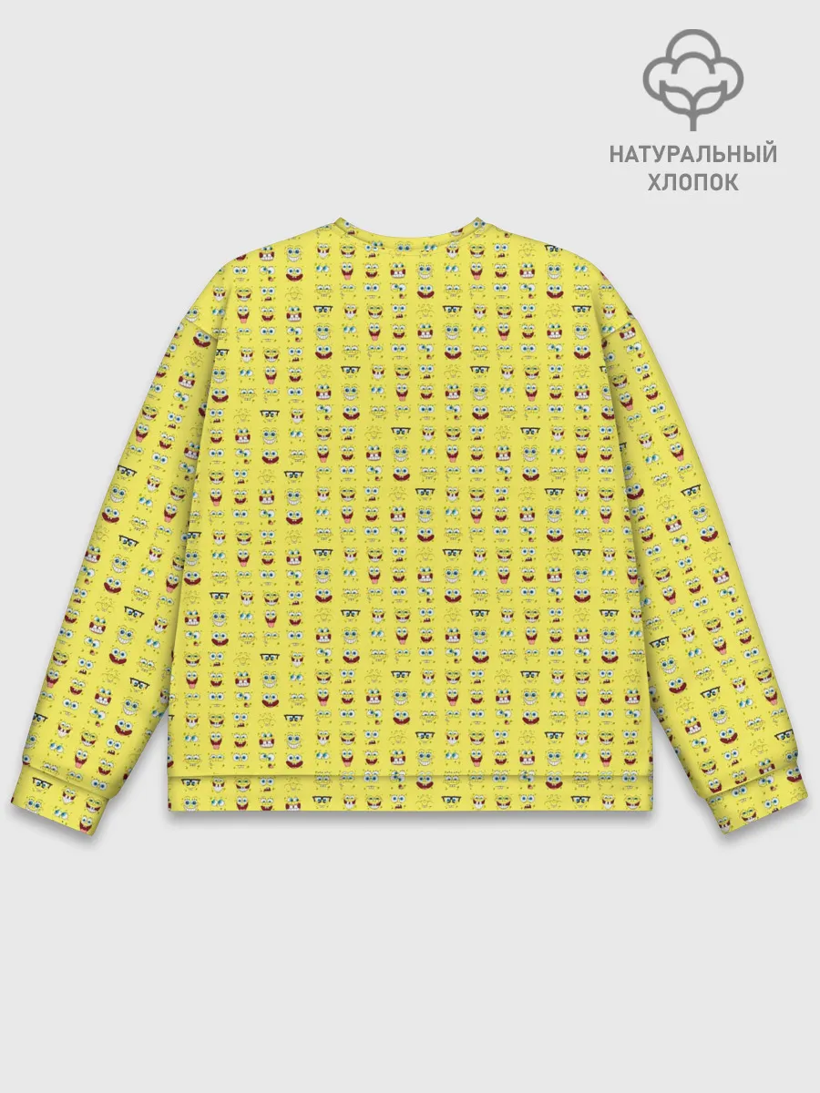 Мужской свитшот базовый / SpongeBobs facial expressions