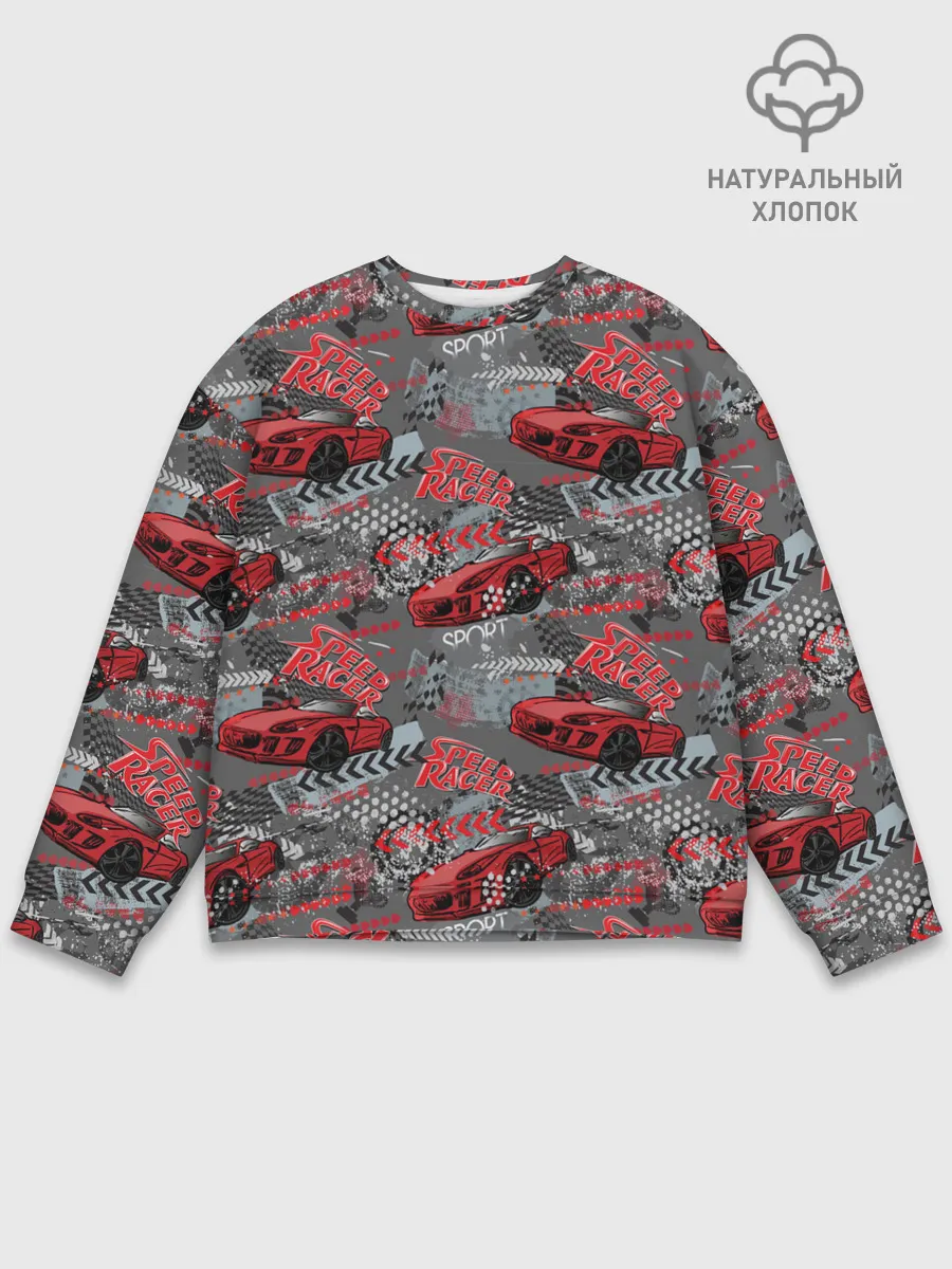Мужской свитшот базовый / Гоночная машина