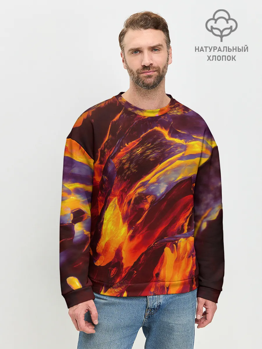 Мужской свитшот базовый / ОГНЕННЫЙ ГРАНЖ | FIRE GRUNGE