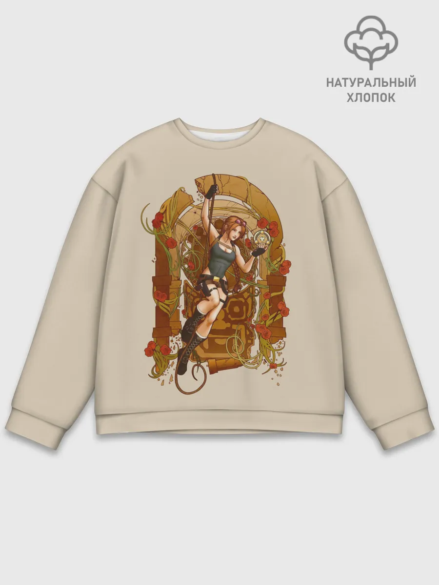 Мужской свитшот базовый / Лара с сокровищем