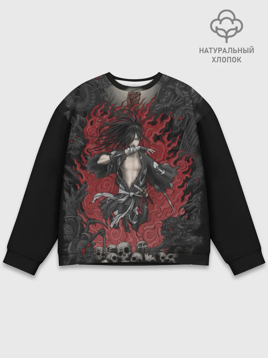 Мужской свитшот базовый / ХЯККИМАРУ В ОГНЕ | ДОРОРО