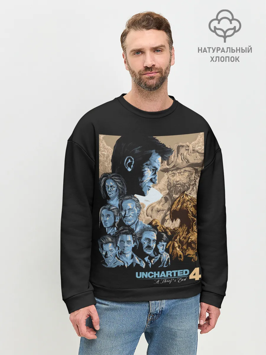 Мужской свитшот базовый / Команда Анчартед