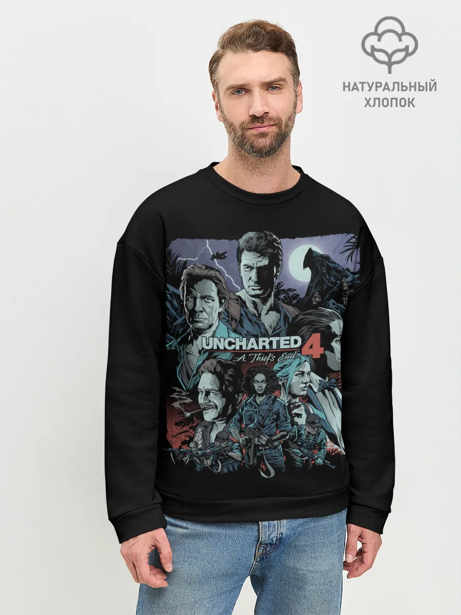 Мужской свитшот базовый / Team Uncharted