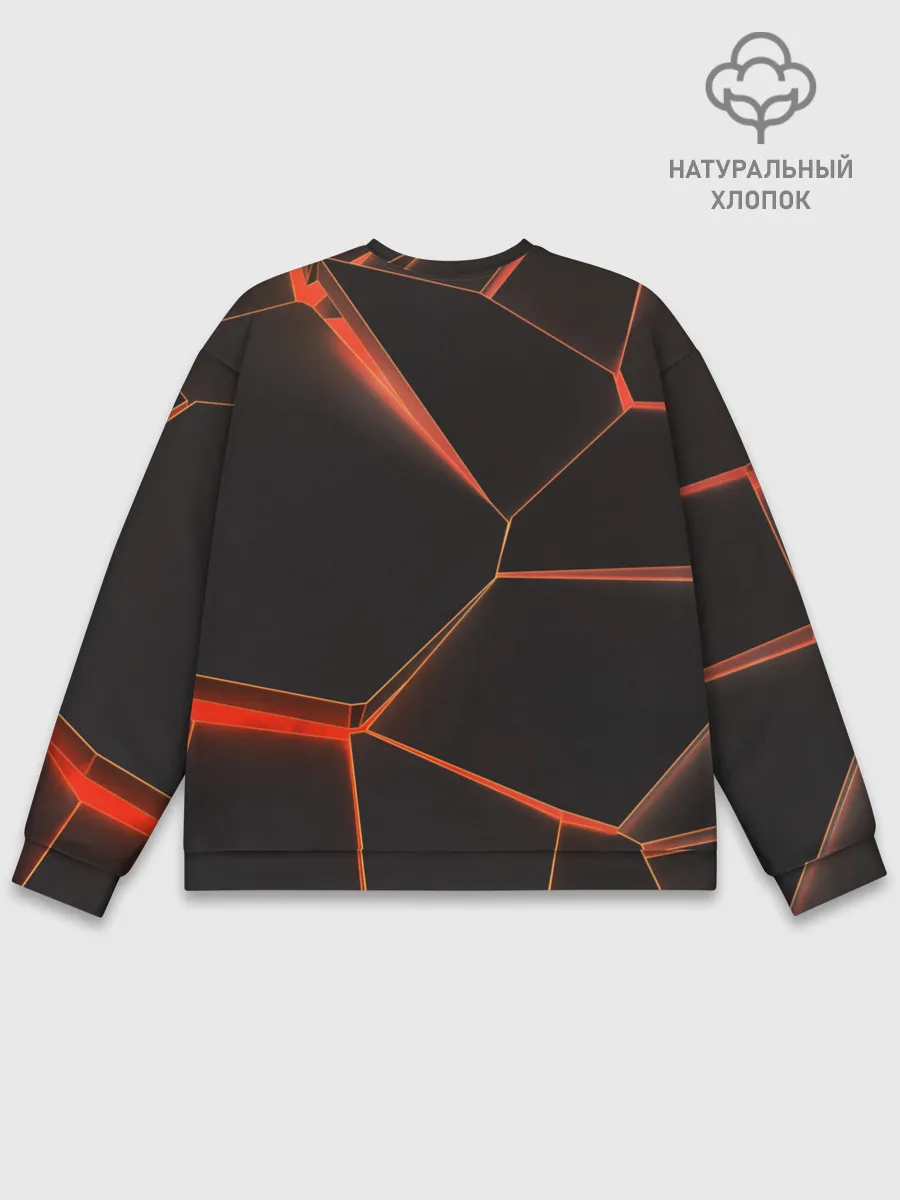 Мужской свитшот базовый / Лава 3D
